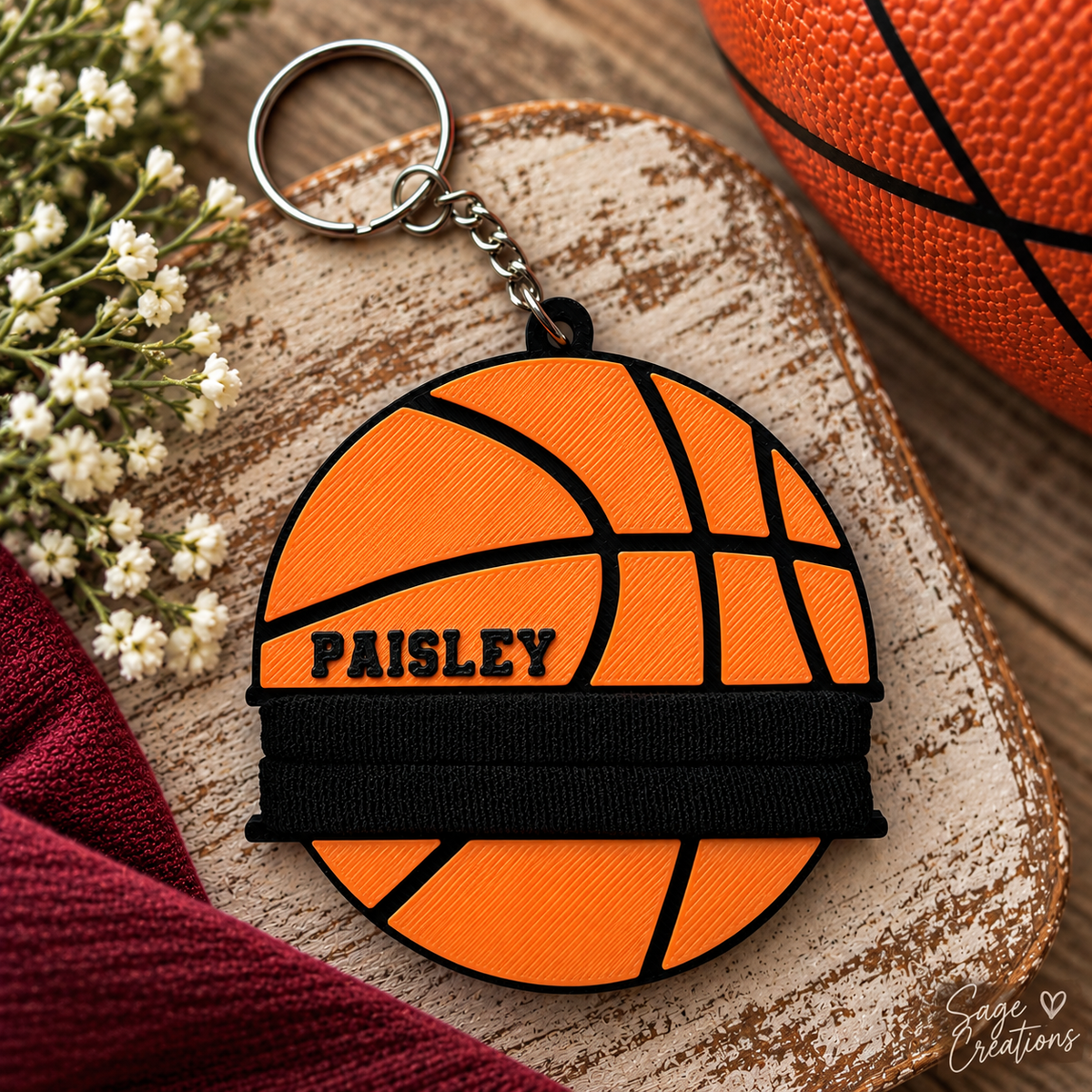 Basketball Hair tie Holder