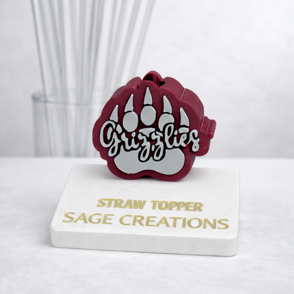 Grizzlies Straw Topper