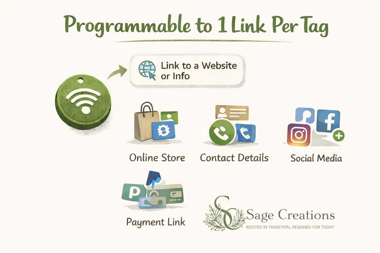 Heart NFC Backpack Tag