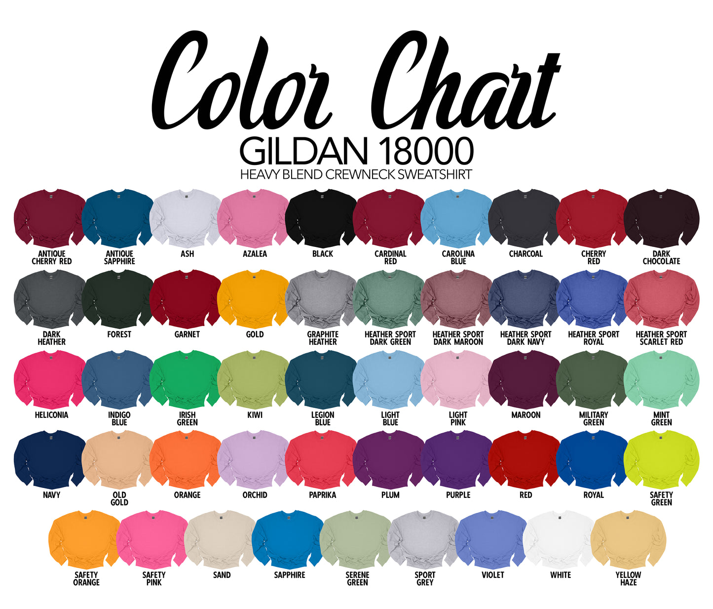 Gildan CREW Colors