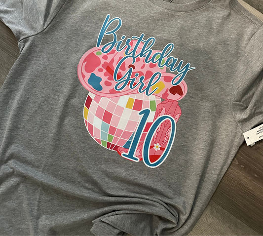 Birthday Girl - Preppy Pink Western