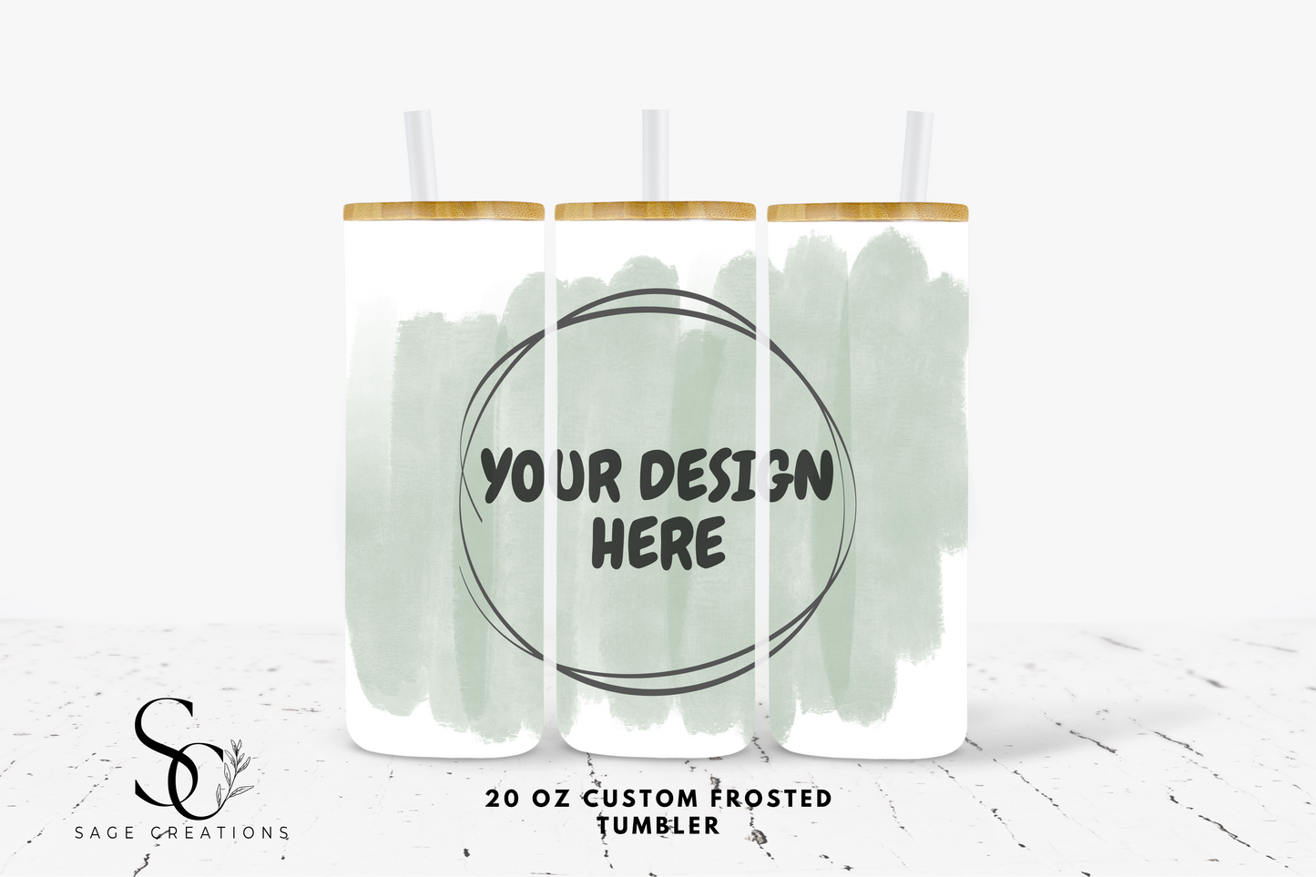 Custom 18oz Clear Frosted Tumbler