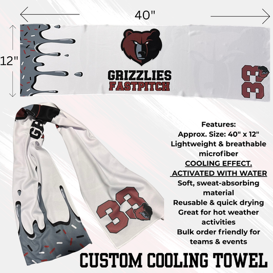Drip Team Logo & Number Cooling Towel