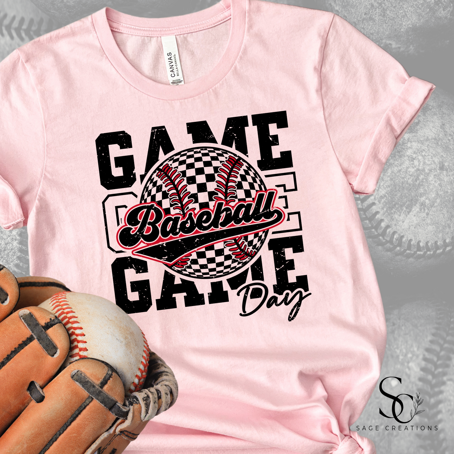 Game Day -Baseball 2 - Distressed