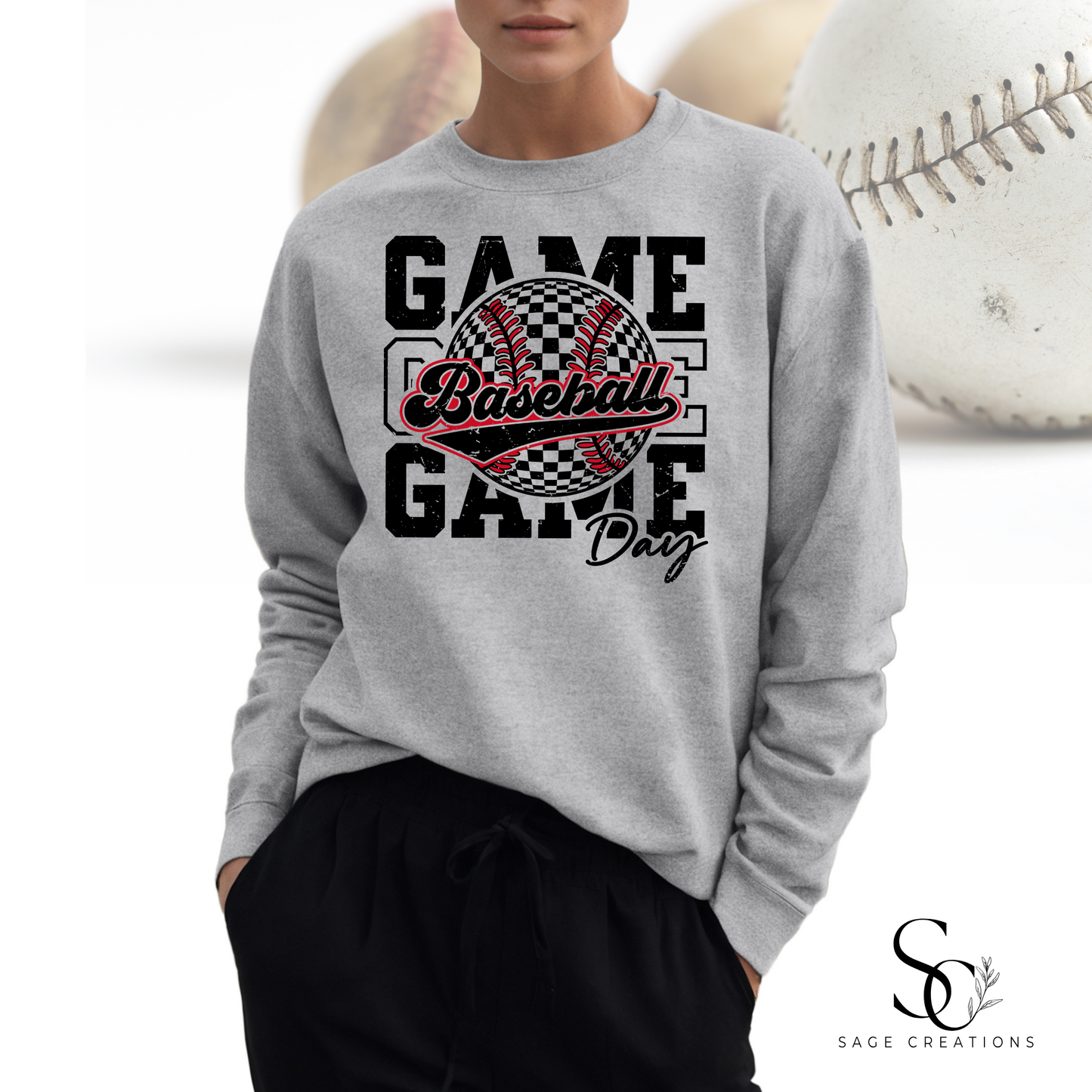 Game Day -Baseball 2 - Distressed