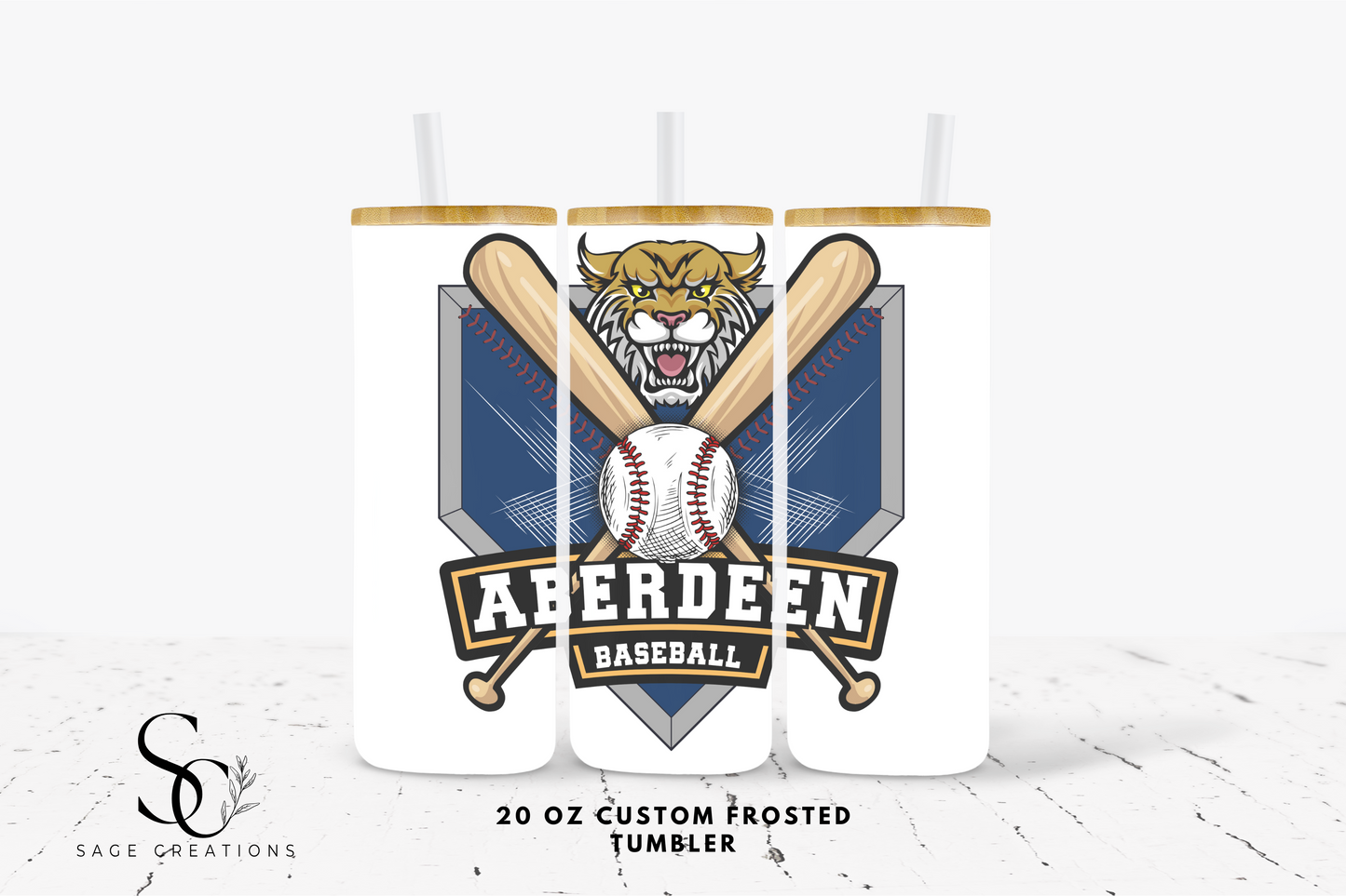 Ballfield Frosted Tumblers