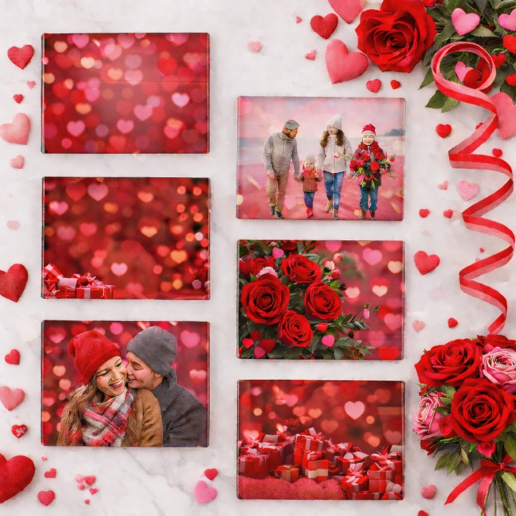 Custom Glass Photo Magnets