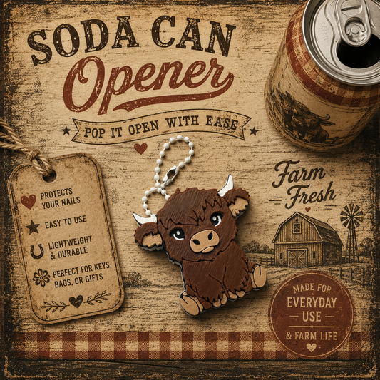 Highland cow Can Opener