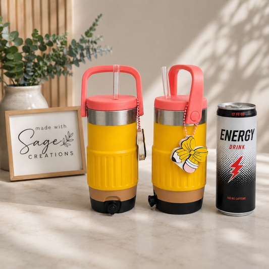 PENCIL SKINNY Can Cooler Koozie Standard 12oz Size W/ Can opener