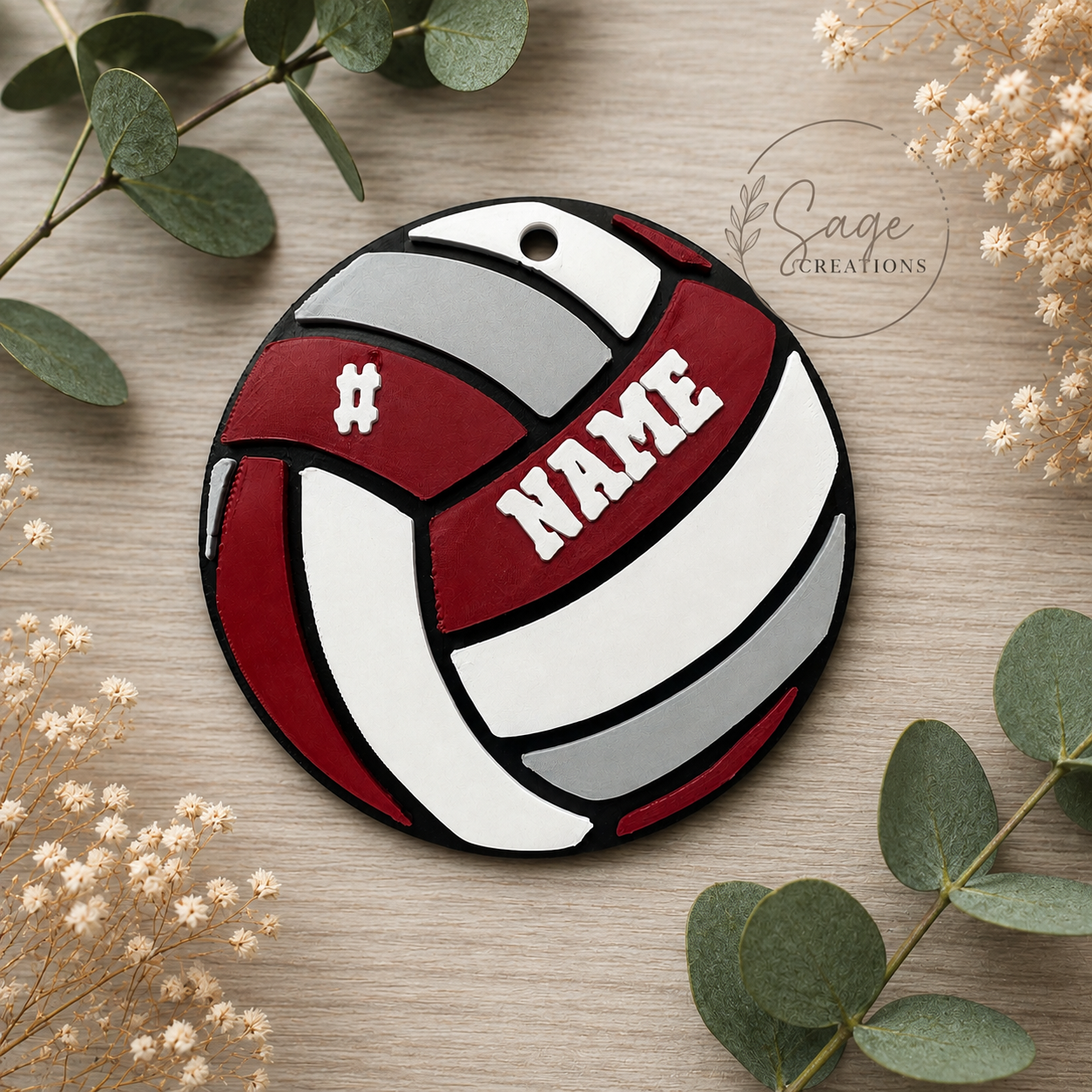 Volley Ball Bag Tag