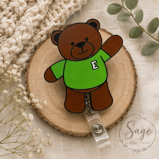 Teddy Bear (E) Badge Reel