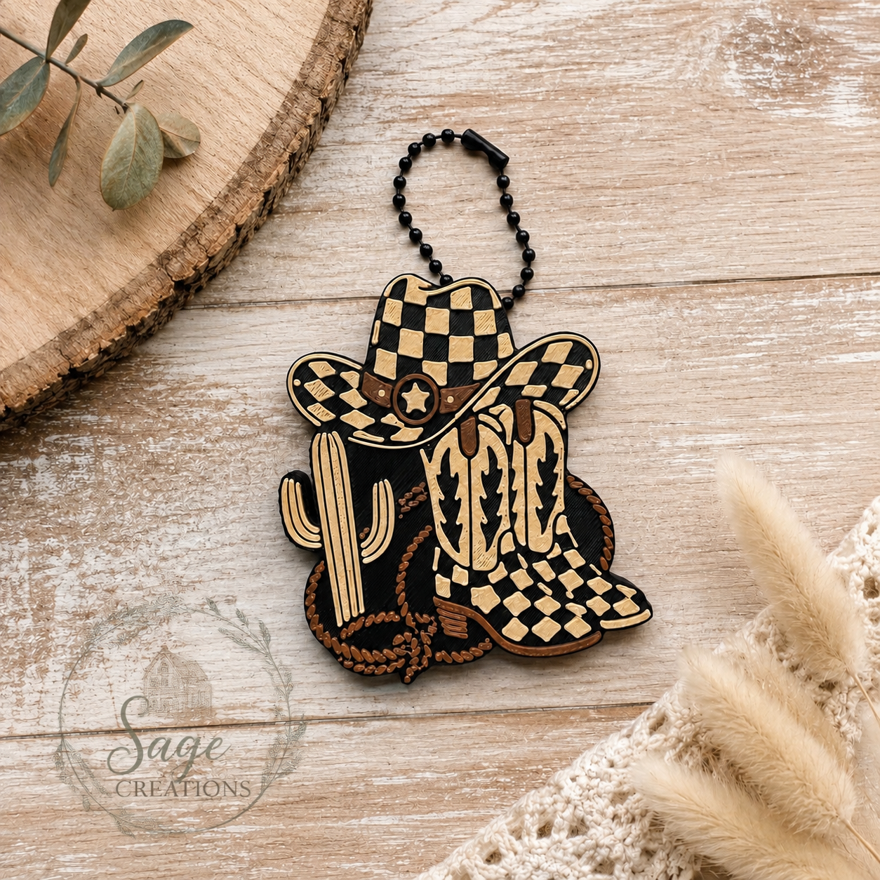 Western Checkered Soda Can Opener