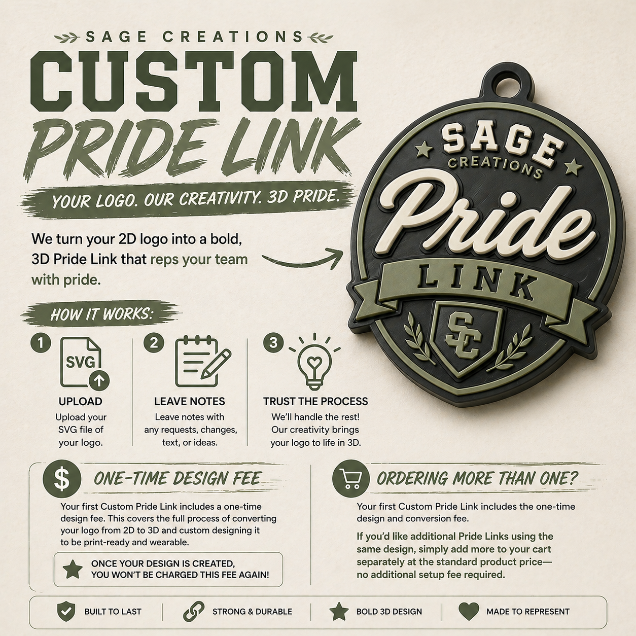 Custom PRIDE LINK (UPLOAD LOGO)